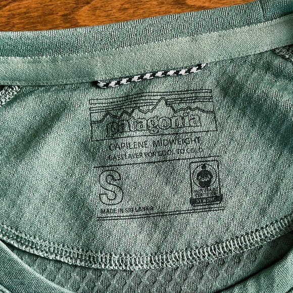 Patagonia sage green capilene midweight top S - Picture 6 of 8